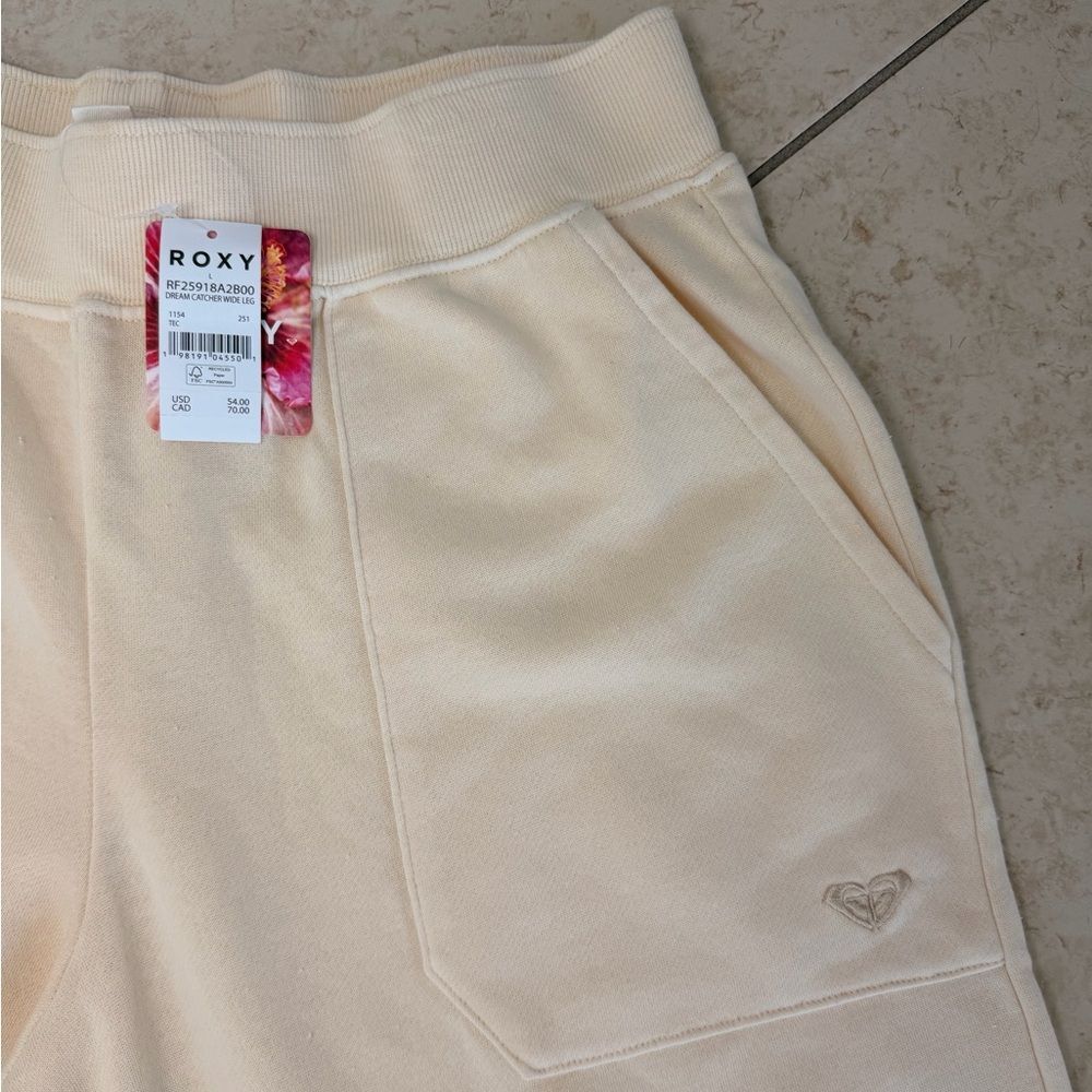 NWT Roxy Dream Catcher Wide Leg Pants Pull On Casual Neutral Womens Size L - Picture 4 of 12